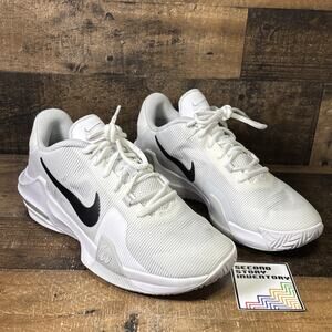 Nike Mens Air Max Impact 4 White/black Basketball Sneakers Shoes Size 8.5
